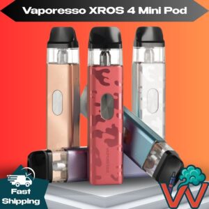 Vaporesso XROS 4 Mini Pod Kit Vape Pen | 1000mAh 2ml Refillable E-Cig USB-C TPD