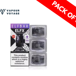 Elf Bar ELFX Replacement Pods 2ml refillable mesh pods pack of 3 for Elf Bar ELFX Pod Kit