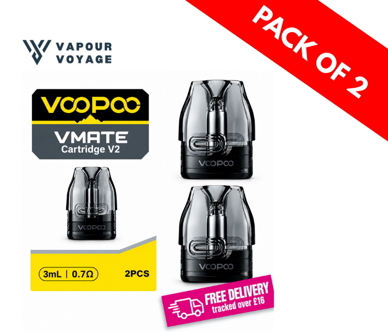 1 Voopoo VMATE V2 Replacement Pods 2ml 3ml Pack of 2